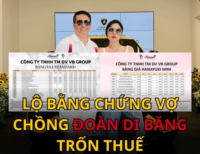 Lộ bằng chứng vợ chồng Đoàn Di Băng trốn thuế